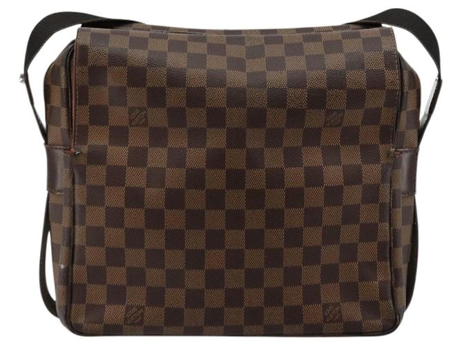 LOUIS VUITTON Borsa a Spalla Naviglio Damier Ebene N45255 LV Auth BA12240 - vista 2