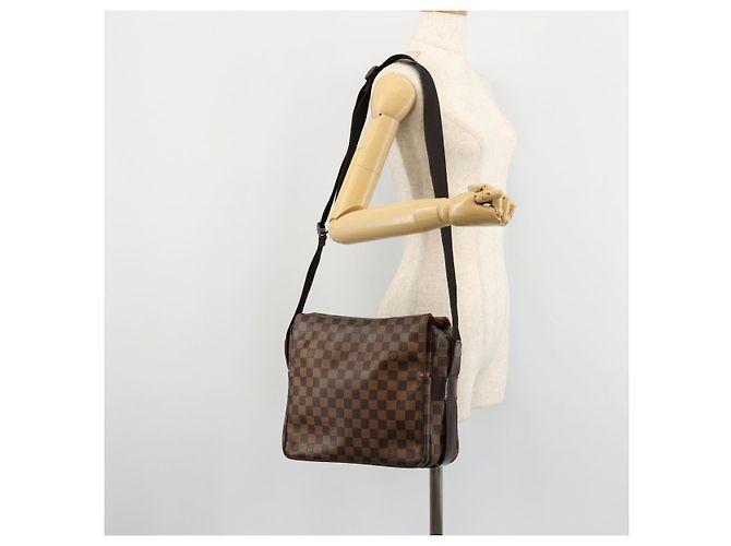 LOUIS VUITTON Borsa a Spalla Naviglio Damier Ebene N45255 LV Auth BA12240 - vista 26