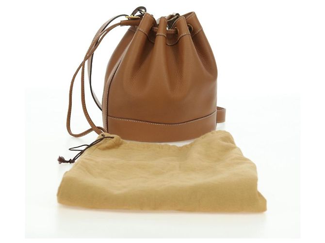 Hermès HERMES Borsa a Spalla Market TPM Pelle Marrone Oro Auth BA12269SAM D'oro - vista 12