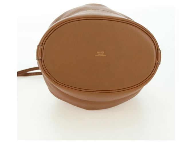 Hermès HERMES Borsa a Spalla Market TPM Pelle Marrone Oro Auth BA12269SAM D'oro - vista 5