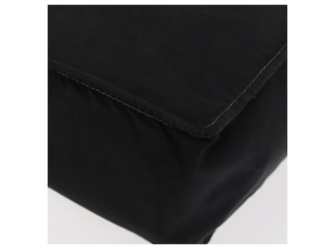 CHANEL Bolsa de Mão Nylon Preto Prata CC Auth 176247 - vista 14