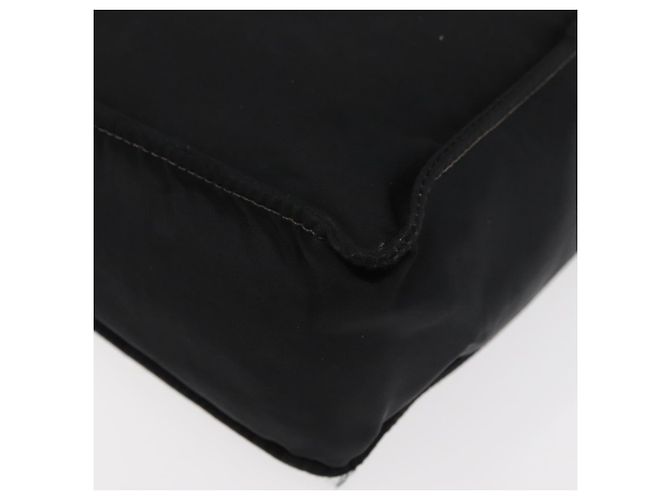 CHANEL Bolsa de Mão Nylon Preto Prata CC Auth 176247 - vista 16