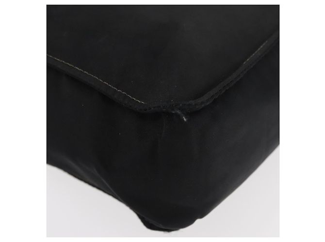 CHANEL Bolsa de Mão Nylon Preto Prata CC Auth 176247 - vista 9