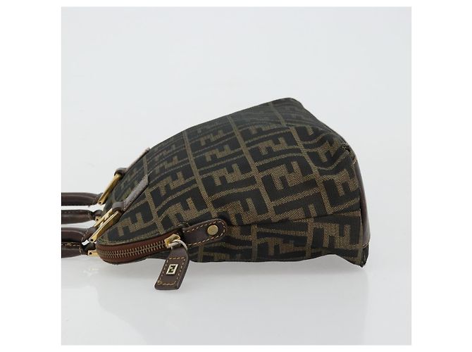 Borsa a mano in tela Zucca FENDI nera e marrone Auth bs34607 Nero - vista 4