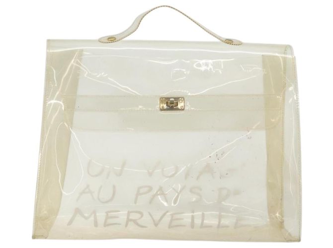 Hermès HERMES Borsa a Mano Kelly in Vinile Trasparente Auth 175855 - vista 13