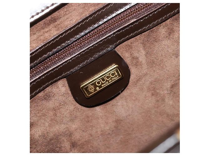 Borsa a spalla in pelle Gucci marrone oro Auth 175919 D'oro - vista 18