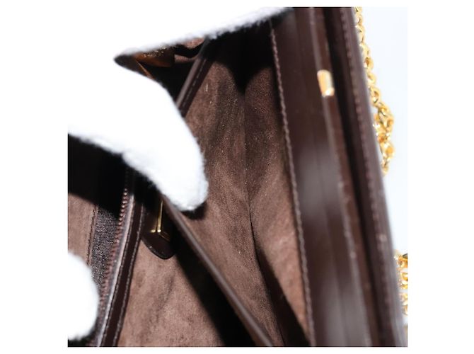 Borsa a spalla in pelle Gucci marrone oro Auth 175919 D'oro - vista 22