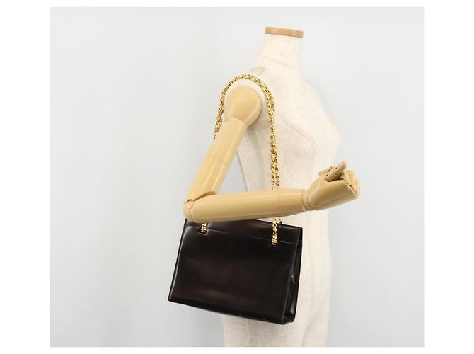 Borsa a spalla in pelle Gucci marrone oro Auth 175919 D'oro - vista 24