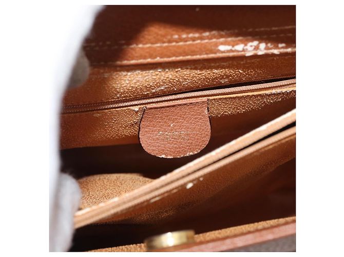 Borsa a mano in pelle Gucci Bamboo marrone oro 002 123 0260 Auth ep14063 D'oro - vista 17