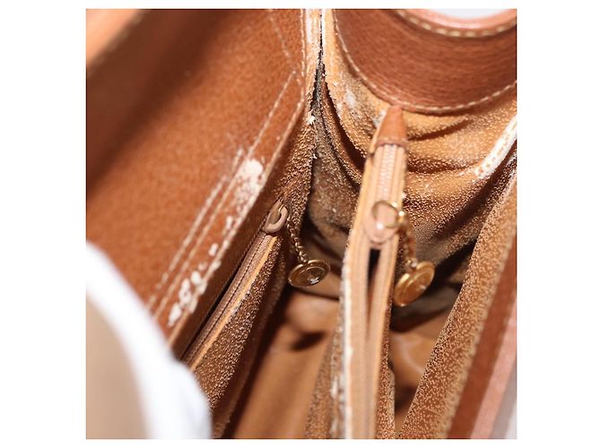 Borsa a mano in pelle Gucci Bamboo marrone oro 002 123 0260 Auth ep14063 D'oro - vista 21