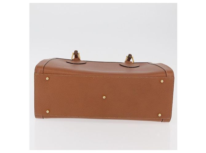 Borsa a mano in pelle Gucci Bamboo marrone oro 002 123 0260 Auth ep14063 D'oro - vista 5