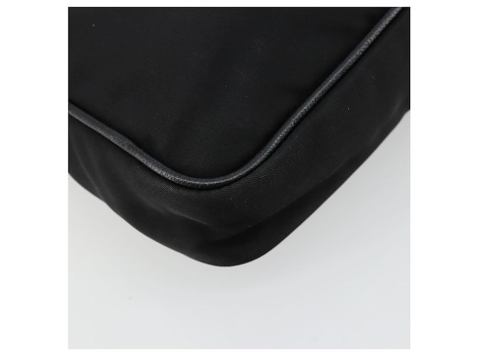 Borsa a Spalla PRADA Nylon Nero Oro Auth 176186A D'oro - vista 16