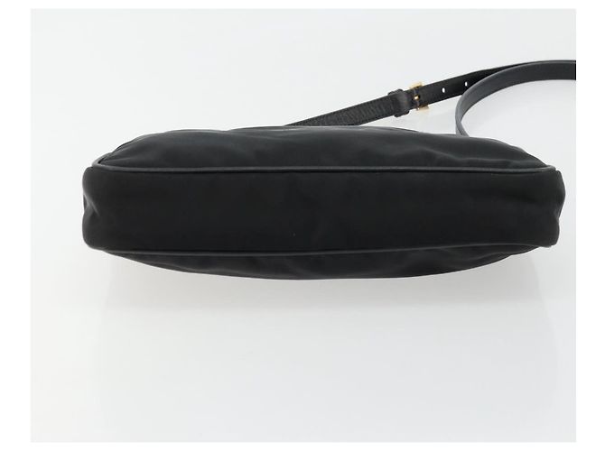 Borsa a Spalla PRADA Nylon Nero Oro Auth 176186A D'oro - vista 5