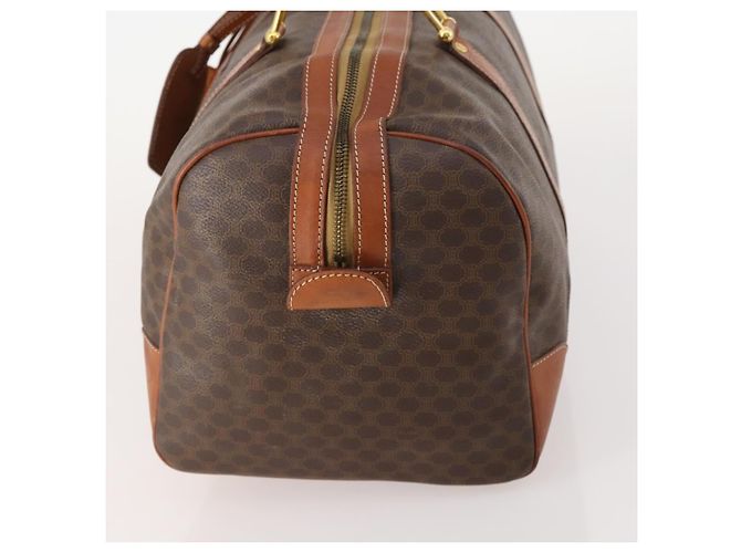 Céline CELINE Macadam Canvas Boston Tasche aus PVC-Leder in Braun-Gold Auth 176038A Golden - Ansicht 3