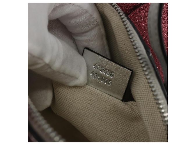 Borsa a mano per bambini GUCCI in pelle argento Auth 177083A - vista 12