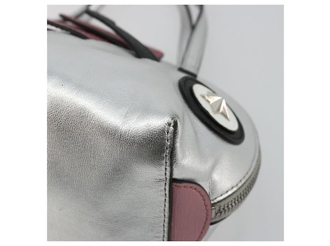 Borsa a mano per bambini GUCCI in pelle argento Auth 177083A - vista 15