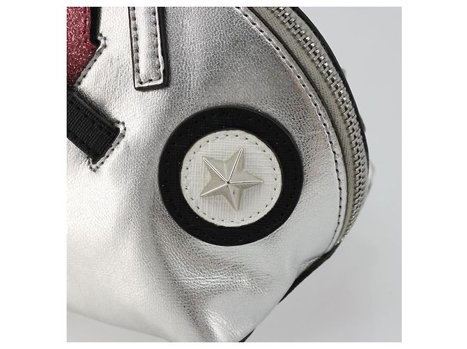 Borsa a mano per bambini GUCCI in pelle argento Auth 177083A - vista 18