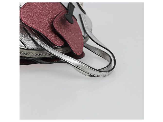 Borsa a mano per bambini GUCCI in pelle argento Auth 177083A - vista 7