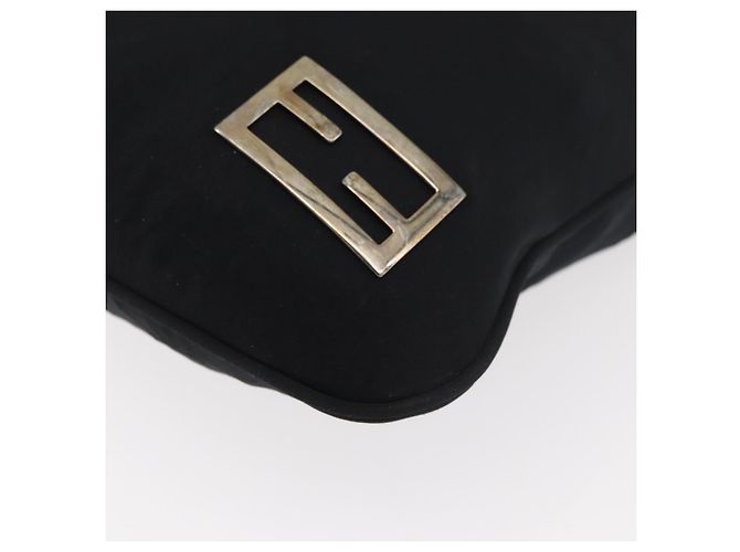 FENDI Schultertasche Nylon Schwarz Silber Authentisch ep14422 - Ansicht 14