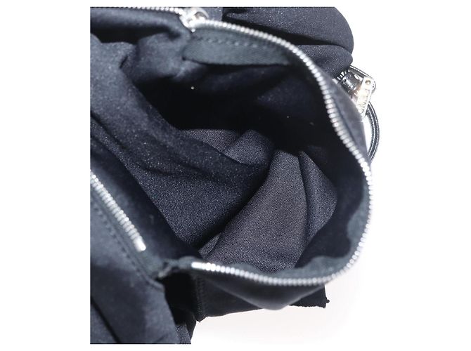 FENDI Schultertasche Nylon Schwarz Silber Authentisch ep14422 - Ansicht 21