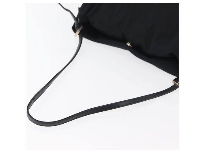 FENDI Schultertasche Nylon Schwarz Silber Authentisch ep14422 - Ansicht 7
