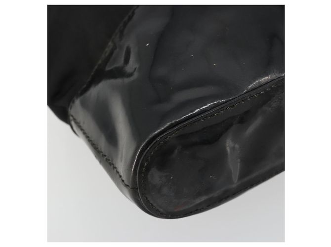 PRADA Borsa a mano in nylon nero argento Auth bs34484 - vista 14