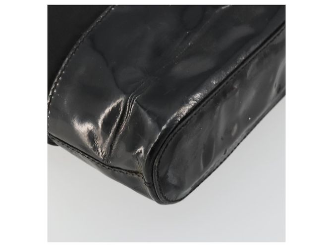 PRADA Borsa a mano in nylon nero argento Auth bs34484 - vista 16
