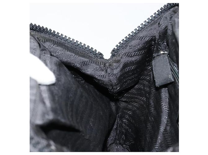 PRADA Borsa a mano in nylon nero argento Auth bs34484 - vista 19