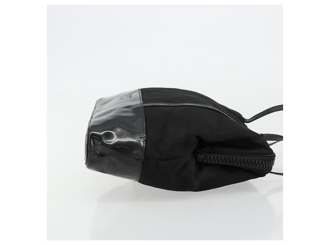 PRADA Borsa a mano in nylon nero argento Auth bs34484 - vista 3
