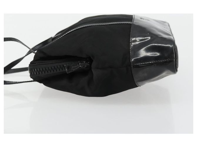 PRADA Borsa a mano in nylon nero argento Auth bs34484 - vista 4