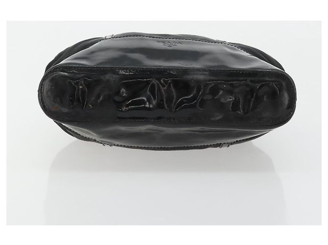 PRADA Borsa a mano in nylon nero argento Auth bs34484 - vista 5