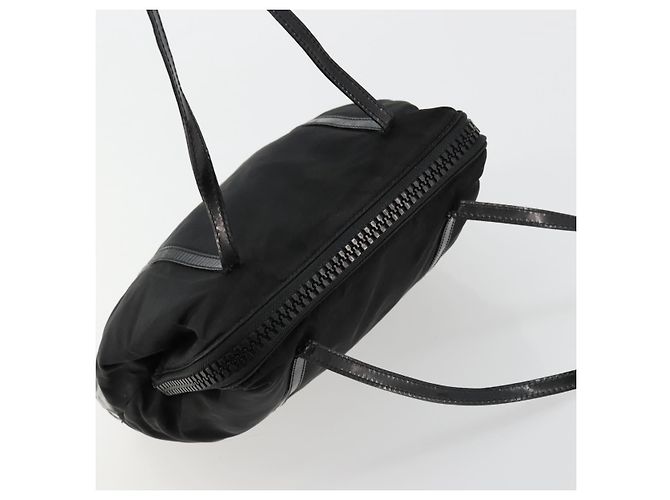 PRADA Borsa a mano in nylon nero argento Auth bs34484 - vista 6