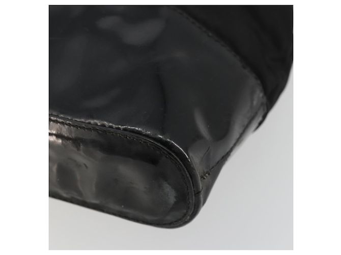 PRADA Borsa a mano in nylon nero argento Auth bs34484 - vista 9