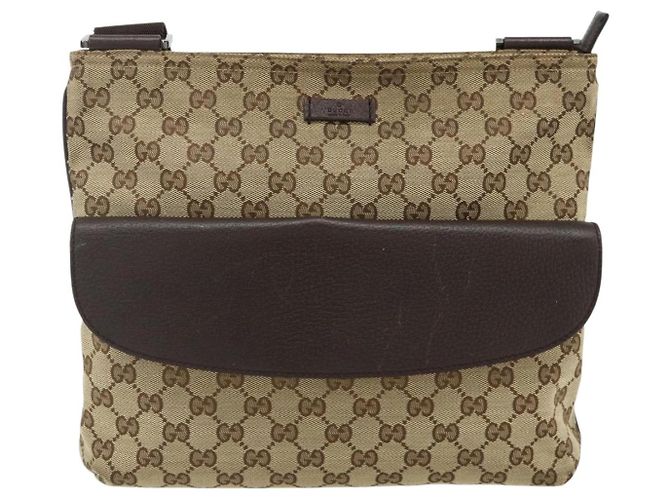 Sac à bandoulière GG Canvas GUCCI Beige Marron 256100 Auth ep14187 - vue 13