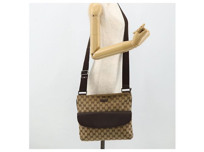 Sac à bandoulière GG Canvas GUCCI Beige Marron 256100 Auth ep14187 - vue 24