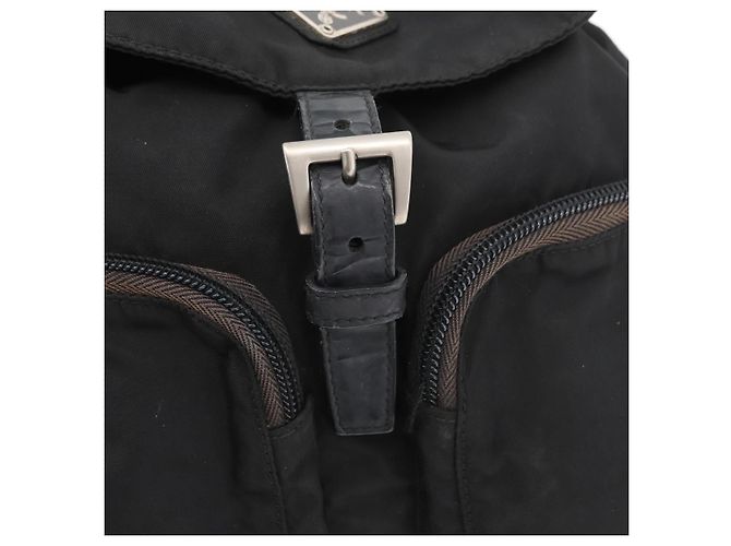 PRADA Backpack Nylon Black Silver Auth 175963 Silvery - view 22