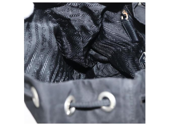 PRADA Backpack Nylon Black Silver Auth 175963 Silvery - view 27