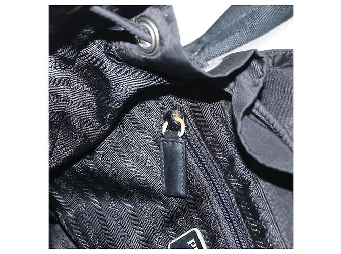 PRADA Backpack Nylon Black Silver Auth 175963 Silvery - view 28