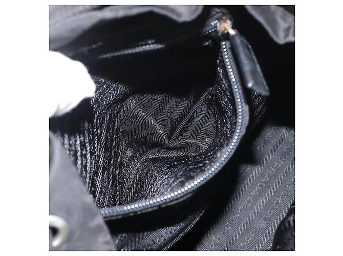 PRADA Backpack Nylon Black Silver Auth 175963 Silvery - view 29