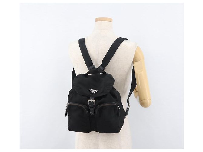 PRADA Backpack Nylon Black Silver Auth 175963 Silvery - view 32