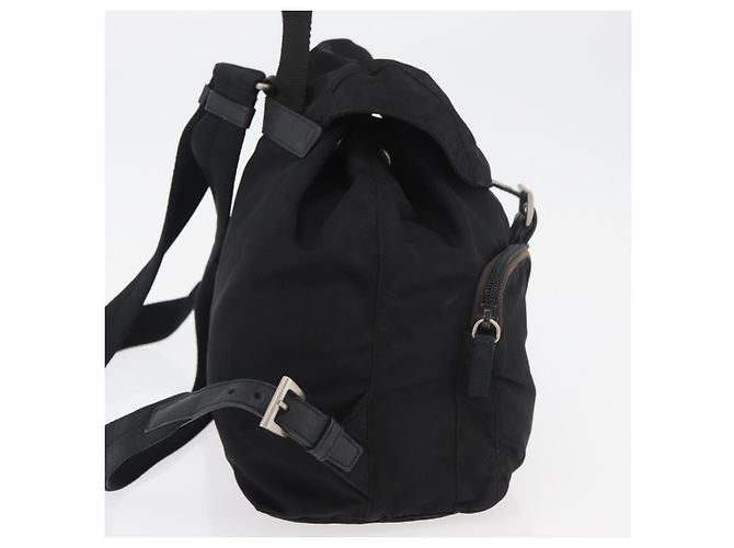PRADA Backpack Nylon Black Silver Auth 175963 Silvery - view 4