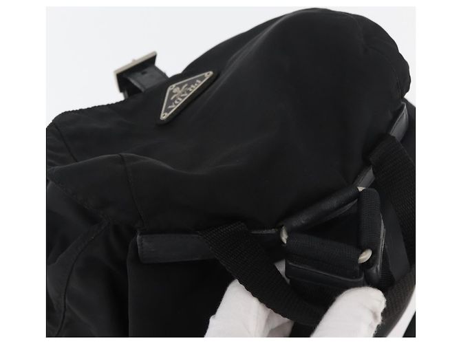 PRADA Backpack Nylon Black Silver Auth 175963 Silvery - view 6