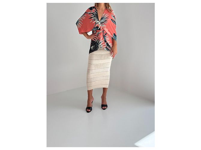Falda de punto Burberry London beige - vista 2