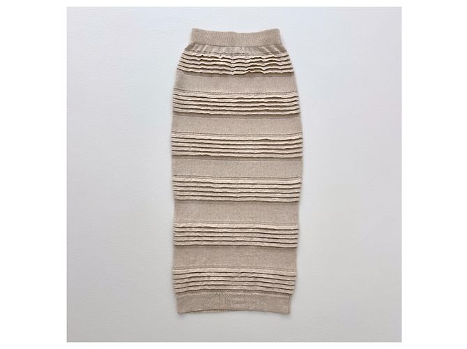Falda de punto Burberry London beige - vista 3