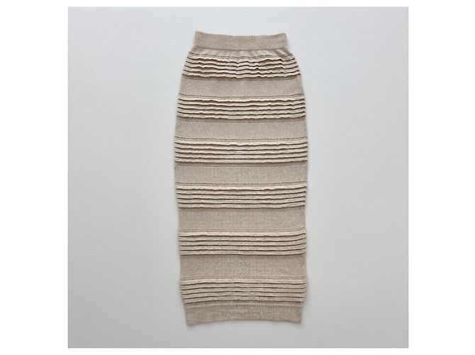 Falda de punto Burberry London beige - vista 4