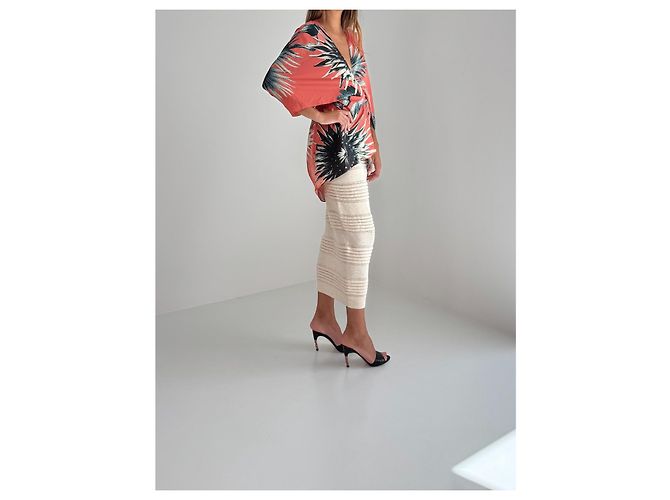 Falda de punto Burberry London beige - vista 5
