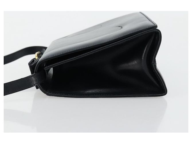 Borsa a Spalla Vala in Pelle Blu Navy e Oro Salvatore Ferragamo Auth ka4099 D'oro - vista 4