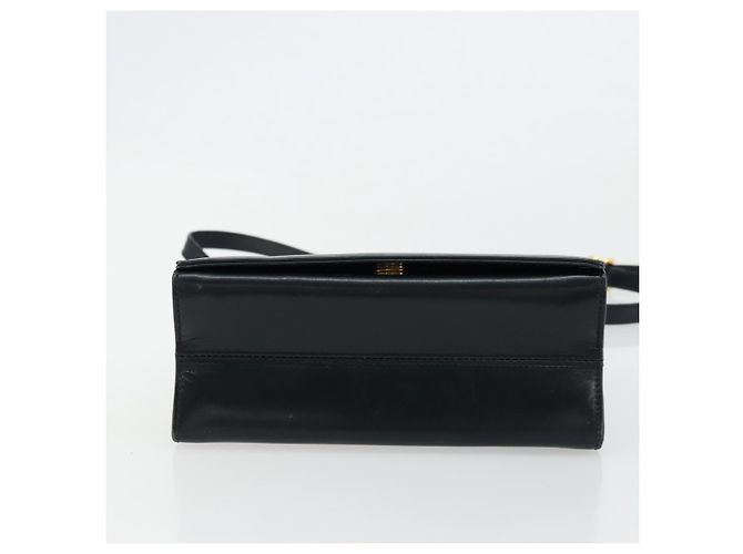 Borsa a Spalla Vala in Pelle Blu Navy e Oro Salvatore Ferragamo Auth ka4099 D'oro - vista 5