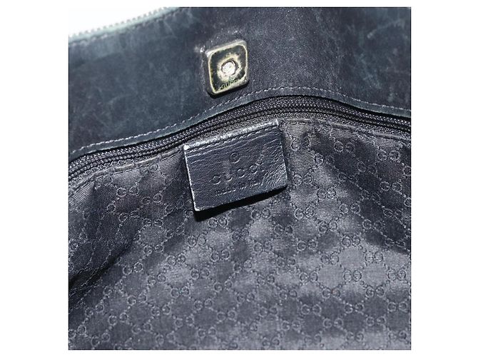 GUCCI Web Sherry Line Tote Bag Canvas Schwarz Rot Grün 73983 Auth 177087 - Ansicht 10