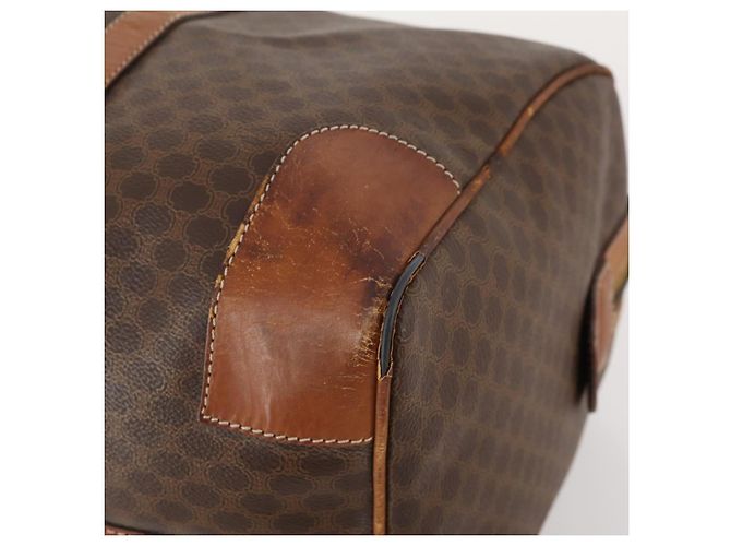 Céline Borsa Boston in tela Macadam CELINE in pelle PVC marrone e oro Auth ti3843 D'oro - vista 15